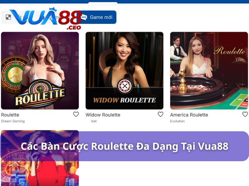 Các bàn cược đa dạng tại sân chơi Vua88