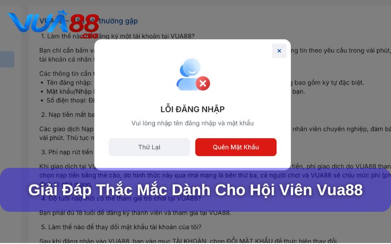 Trang chủ Giải đáp thắc mắc thường gặp tại Vua88