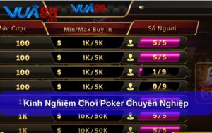 kinh nghiệm chơi Poker