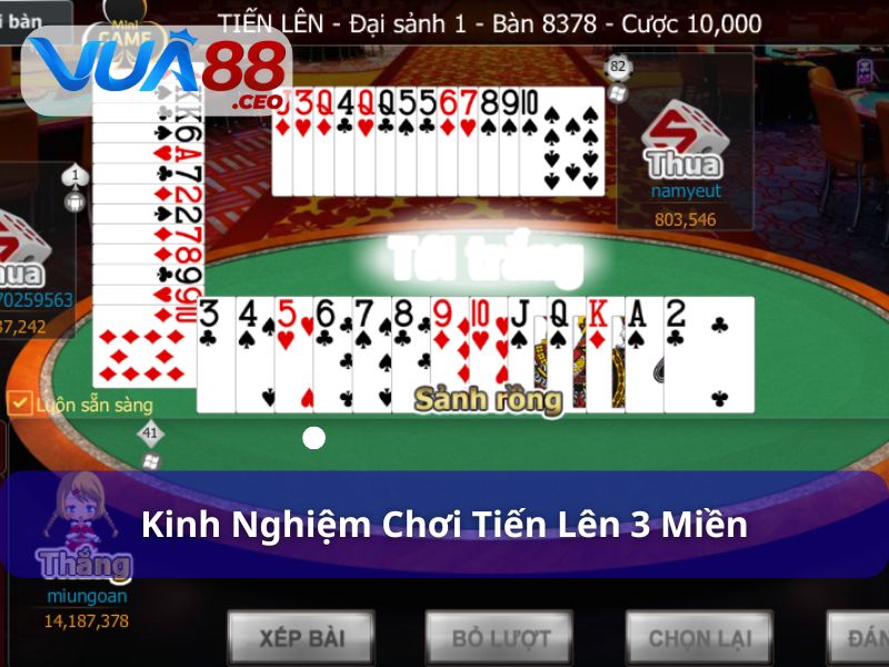 Hướng Dẫn Chi Tiết Luật Chơi Tiến Lên 3 Miền Tại Vua88 Kinh nghiệm tham gia game bài tiến lên 3 miền