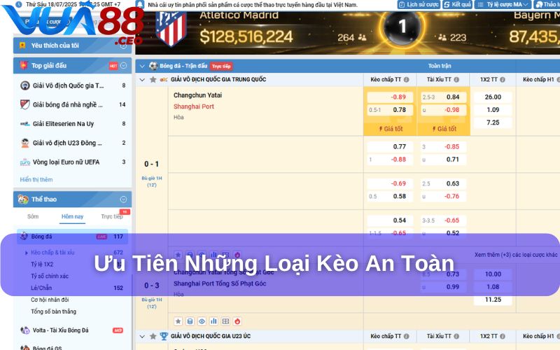 Mẹo Chơi Cá Cược Bóng Đá An Toàn Cho Người Chơi Thông Minh Nên ưu tiên chọn kèo cược bóng đá an toàn