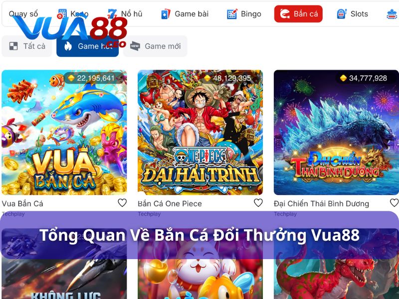 Cập Nhật Mới - Top 10 Game Bắn Cá Đổi Thưởng 2025 Tổng quan về bắn cá đổi thưởng tại Vua88