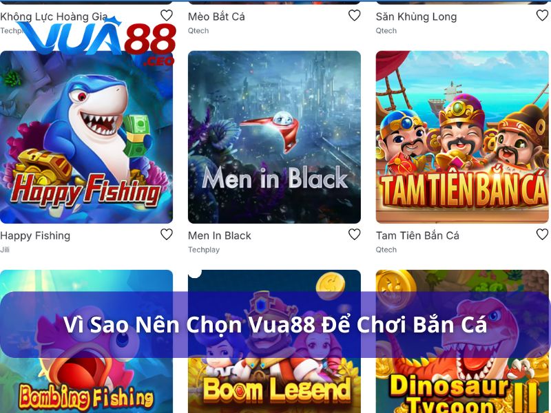 Cập Nhật Mới - Top 10 Game Bắn Cá Đổi Thưởng 2025 Những lý do nên lựa chọn Vua88 để chơi bắn cá